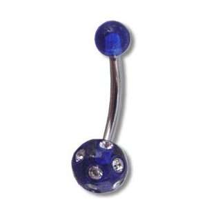 Blue Atom Navel Jewelry