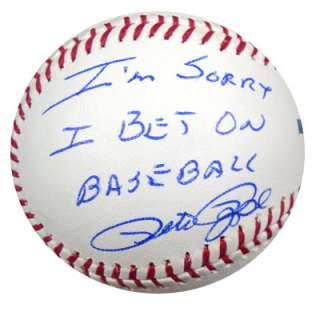 Pete Rose Autographed MLB Baseball Im Sorry I Bet on Baseball PSA/DNA