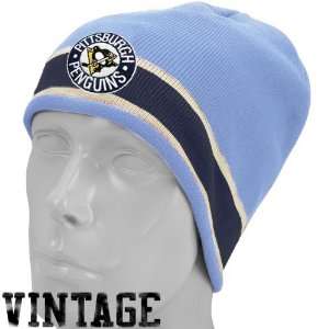   Pittsburgh Penguins Light Blue Vintage Knit Beanie