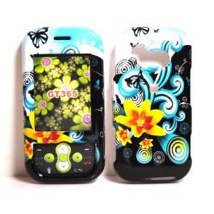  Blue Sky with Black Night Yellow Flower Butterfly Art 