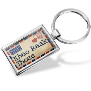  Keychain I Love You ThaI Love Letter from Tailand   Hand 