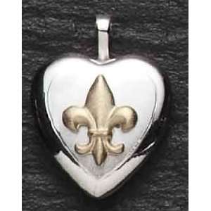  .75 Ss Heart Locket W/Fleur