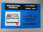Precision 3022 Sweep/Function Generator Instruction Manual, 3312A 