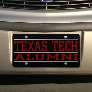  NCAA Texas Tech Red Raiders Black Mirrored Alumni License 
