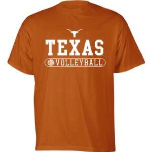  Texas Longhorns Dark Orange Volleyball T Shirt Sports 