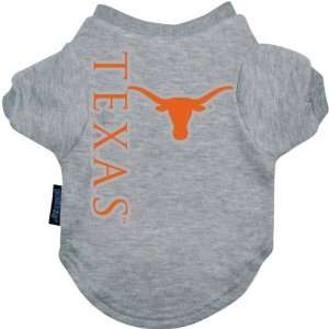  University of Texas dog pet gray tee shirt SM 8 17lbs NCAA 