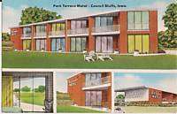 Vintage Park Terrace Motel Council Bluffs IA Postcard  