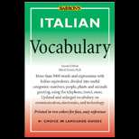 Italian Vocabulary 2ND Edition, Marcel Danesi (9780764121906 