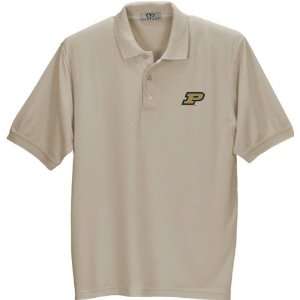  Purdue Boilermakers Old Gold Pique Polo Shirt Sports 