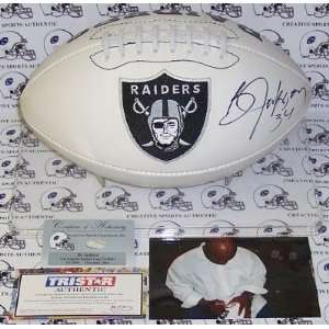  Bo Jackson Autographed/Hand Signed Oakland Raiders Logo 