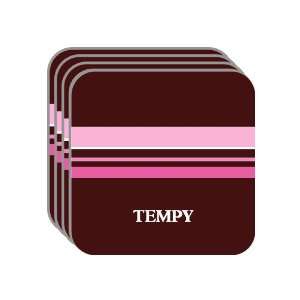 Personal Name Gift   TEMPY Set of 4 Mini Mousepad Coasters (pink 