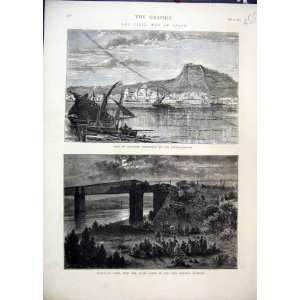   1873 Civil War Spain Alicante Bombarded Bridge Viana