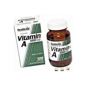  Health Aid Vitamin A 5000 iu, 100 Capsules Beauty