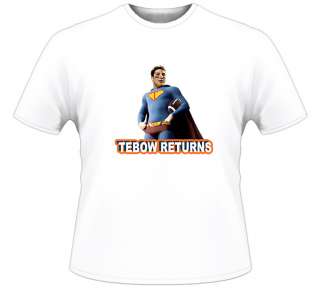 Tim Tebow Broncos Football T Shirt White  