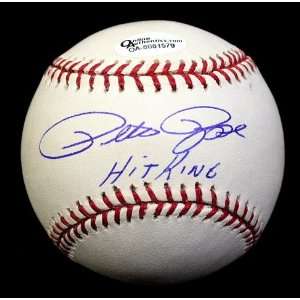  Pete Rose Autographed Ball   with hit King Inscription 