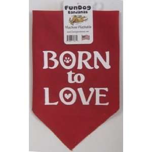  Born to Love Bandana, Red  1 size fits most (22x22x31 