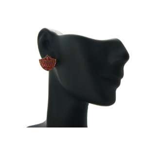  New Iced Out Unisex Swisher Sweets Stud Earring Gold/Red 