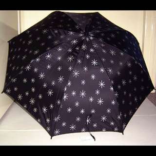 New GOTHIC LOLITA BLACK 50s Retro Star PARASOL Umbrella  