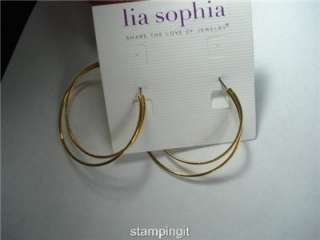 Lia Sophia Hoopla Earrings Matte Gold  