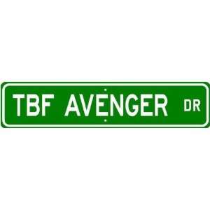  TBF AVENGER Street Sign   High Quality Aluminum Sports 