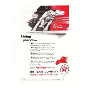   Dalmation on Firetruck Original Vintage Print Ad 