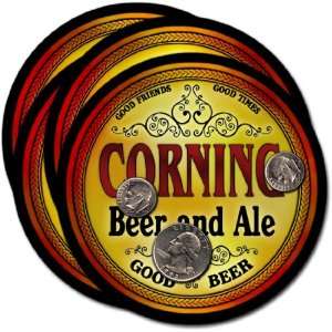  Corning , WI Beer & Ale Coasters   4pk 