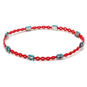  Braced Lets, Red & Turquoise