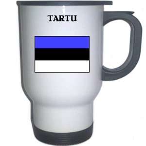Estonia   TARTU White Stainless Steel Mug