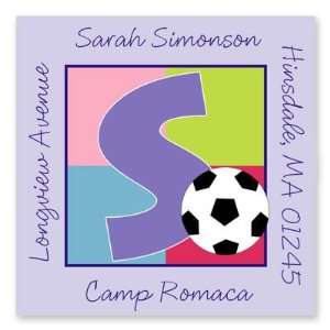   Address Labels/Stickers (Sporty Soccer Lilac   Camp)