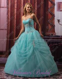 Perfect Blue Quinceanera dress Prom ball Gowns wedding Formal gowns 