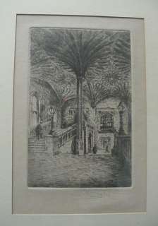 Original Etching by George Huardel bly, Signed  