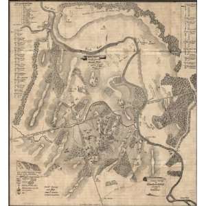 com Civil War Map Battle field of Youngs Branch or Manassas, battle 