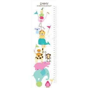   Pink Personalized Canvas Growth Chart by Petite Lemon