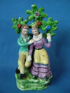 Staffordshire Dale pearlware bocage courting figure  