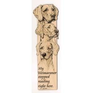    Weimaraner Laser Engraved Dog Bookmark D # 1