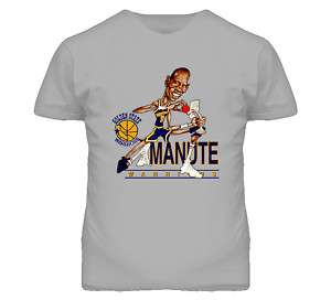 Manute Bol Retro Basketball Caricature T Shirt  