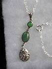 New Boma Necklace Stirling Silver w/Green Aventurine