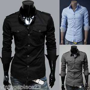   fit Pocket Tailored Casual Point Neck Collar Basic Shirt Top  