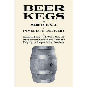 Beer Kegs 12x18 Giclee on canvas