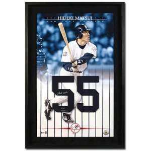  Hideki Matsui New York Yankees   Swinging   Autographed 