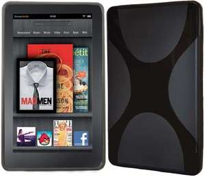   Kindle Fire Case Rubberized Hard Cover BLACK Snap on 7 Tablet 2011