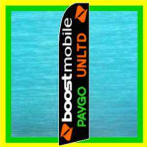 BOOST MOBILE Feather Swooper Banner Advertising Flag  