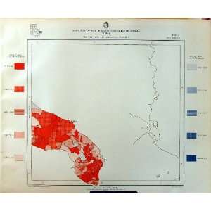   1929 Colour Map Italy Statistics Deaths Brindisi Legge