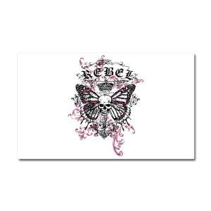  Car Magnet 20 x 12 Rebel Butterfly Skull Goth Everything 