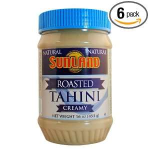 Sunland Natural Tahini Creamy Roasted Sesame, Sugar Free, 16 Ounce Pet 