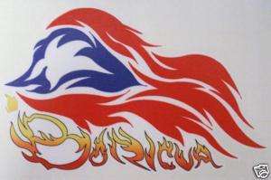 Cool Puerto Rico Flag Boricua Decal Sticker  