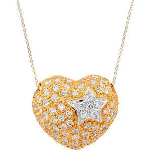   Rose Gold Womens Diamond Heart Pendant 0.99 Ctw Avianne & Co Jewelry