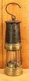 Antique Brass and Iron Miners Lamp #235  