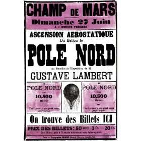 com Broadside Announcement of a Balloon Ascension 1869 12 x 18 Poster 