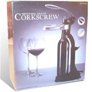 Tabletop Wine Bottle Opener   Professional Lever Corkscrew Set   with 